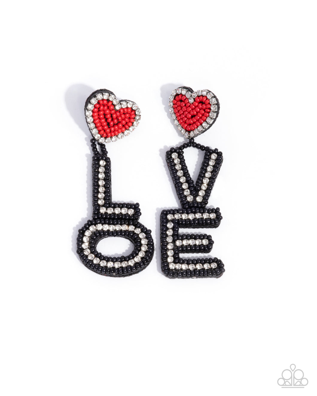 Visible Valentines - Black Earrings