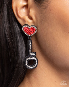 Visible Valentines - Black Earrings