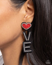 Load image into Gallery viewer, Visible Valentines - Black Earrings