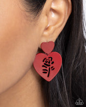 Load image into Gallery viewer, Showstopping Silhouette - Red Earring