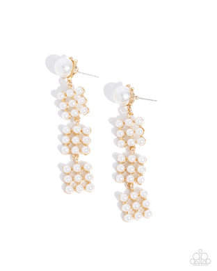 Pearl Pastime - Gold Earrings