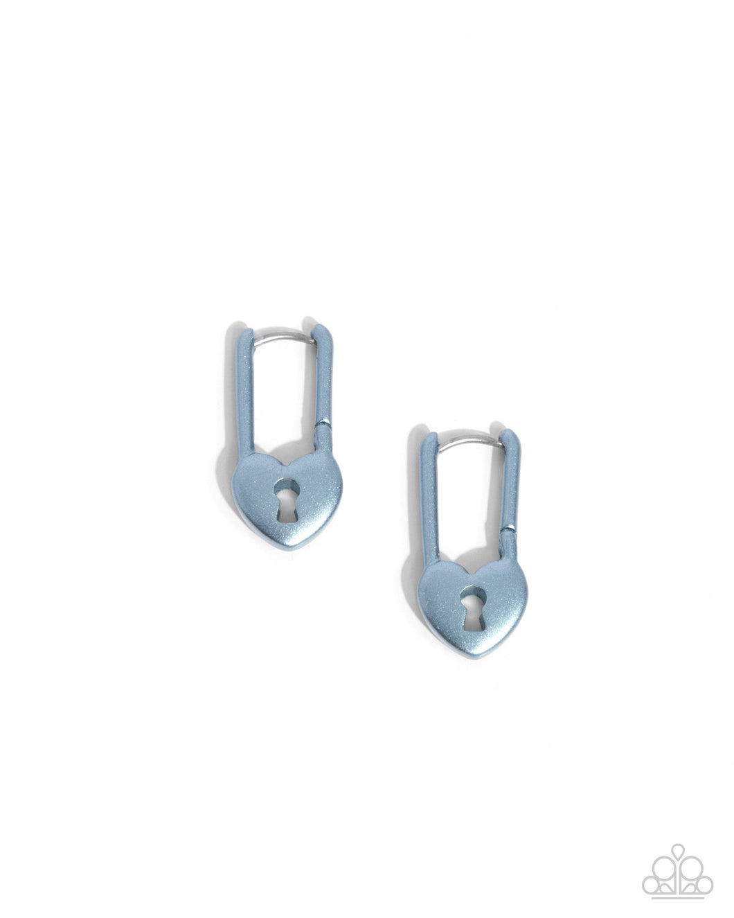 Pampered Padlock - Blue Earrings