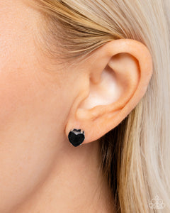 Sweetheart Stunner - Black Earrings