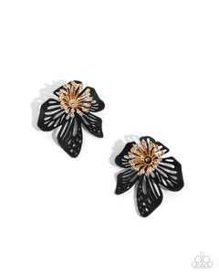 Wonderland Wallflower - Black Earrings