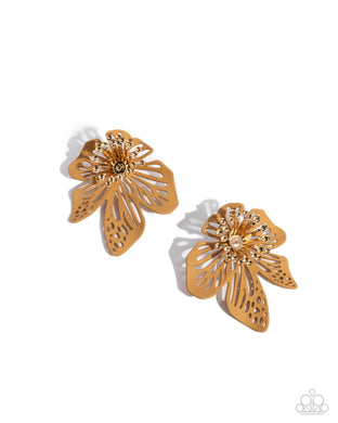 Wonderland Wallflower - Brown Earrings