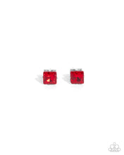 Load image into Gallery viewer, Squared Soprano - Red Earrings