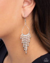 Load image into Gallery viewer, Sharp Streaming - White Earrings