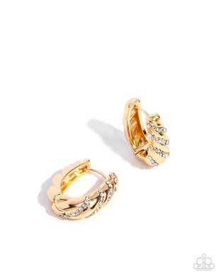 Paved in Glitz - Gold Earrings