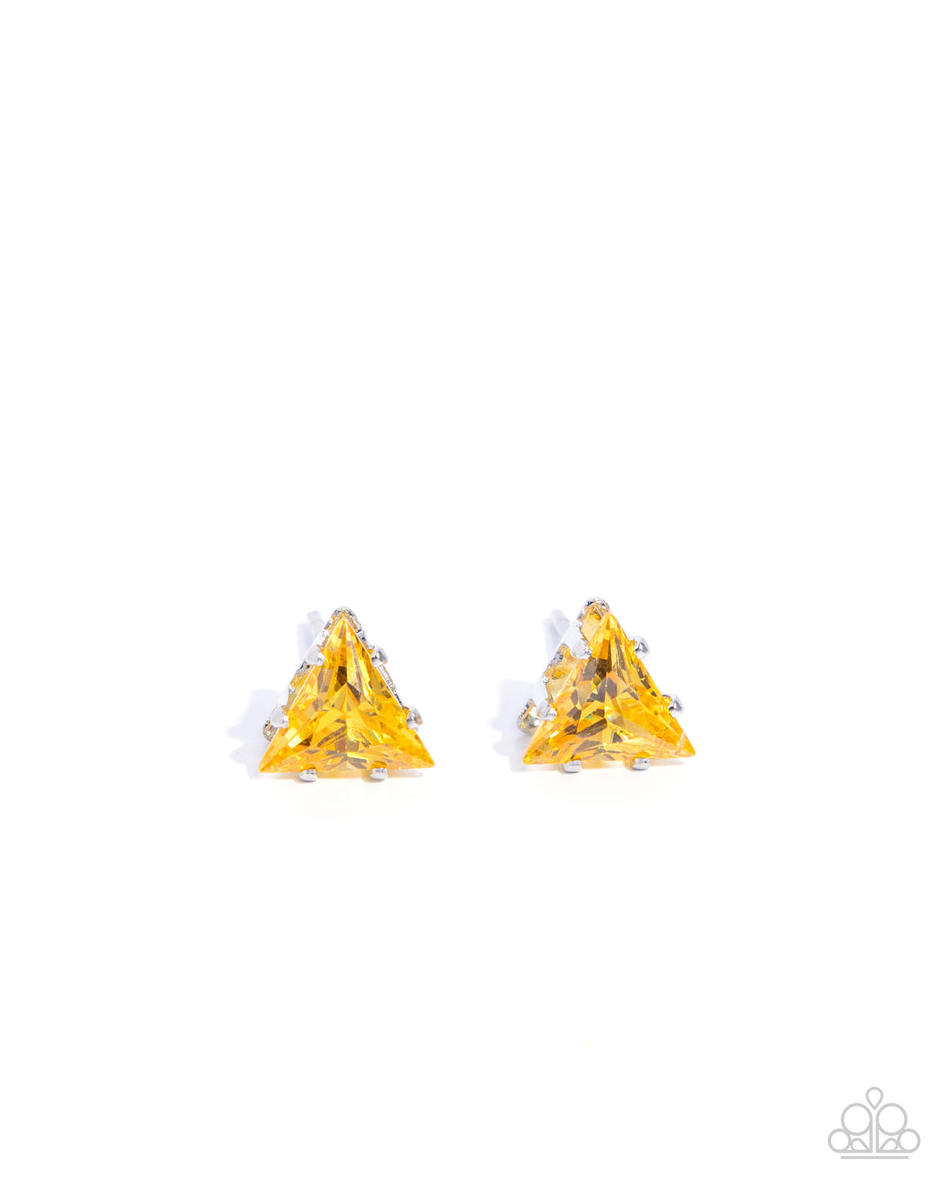 Triangular Twinkle - Yellow Earring