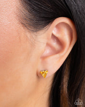 Load image into Gallery viewer, Triangular Twinkle - Yellow Earring