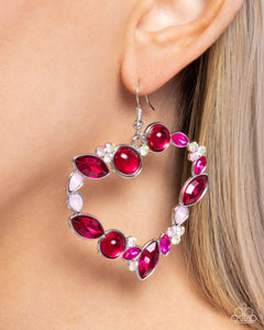 Heart Hierarchy - Pink Earrings