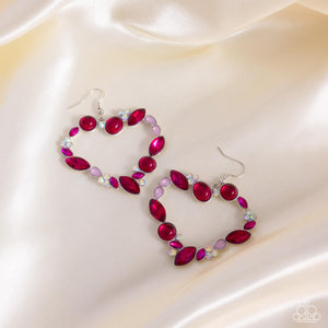 Heart Hierarchy - Pink Earrings