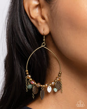 Load image into Gallery viewer, Feathered Fringe - Brass Earrings