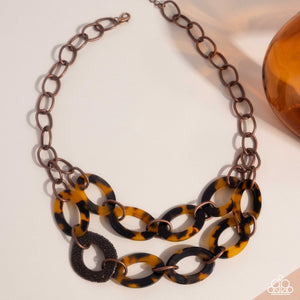 Patterned Presto - Copper Necklace