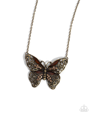 Flawless Flight - Brass Necklace