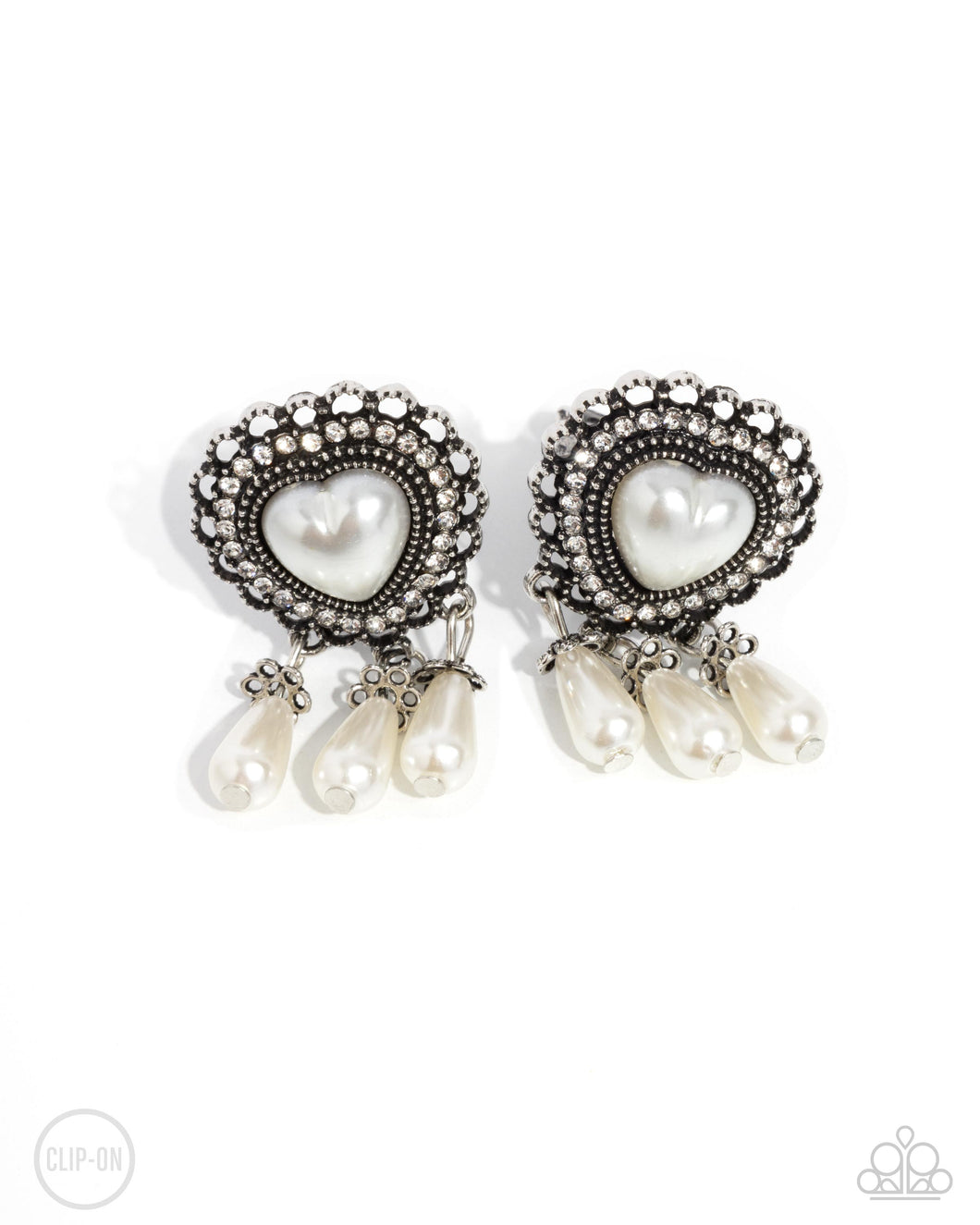 Sumptuous Story - White Earrings