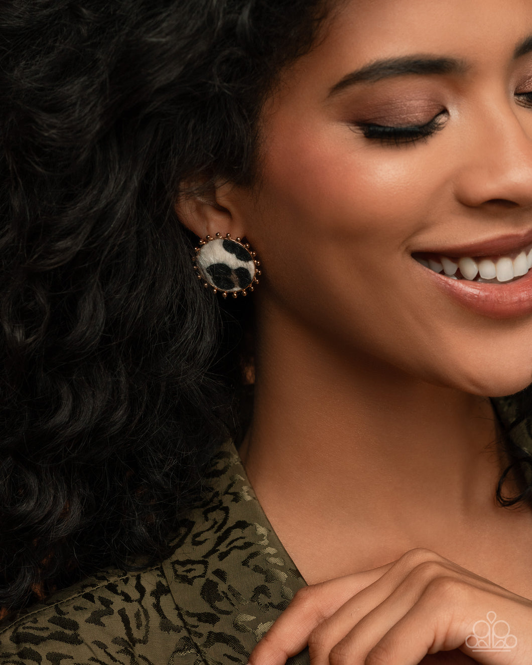 Cowhide Couture - Brown Earrings