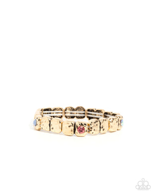 Faint-Hearted Fashion - Multi Gold Bracelet