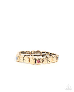 Faint-Hearted Fashion - Multi Gold Bracelet
