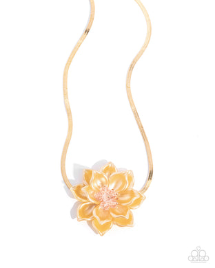 Banquet Blossom - Yellow Necklace