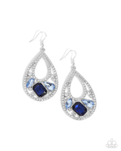 Load image into Gallery viewer, Teardrop Trifecta - Blue Earrings
