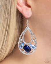 Load image into Gallery viewer, Teardrop Trifecta - Blue Earrings