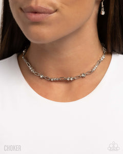 Pronged Pageantry - White Necklace