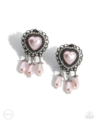 Sumptuous Story - Pink Earrings