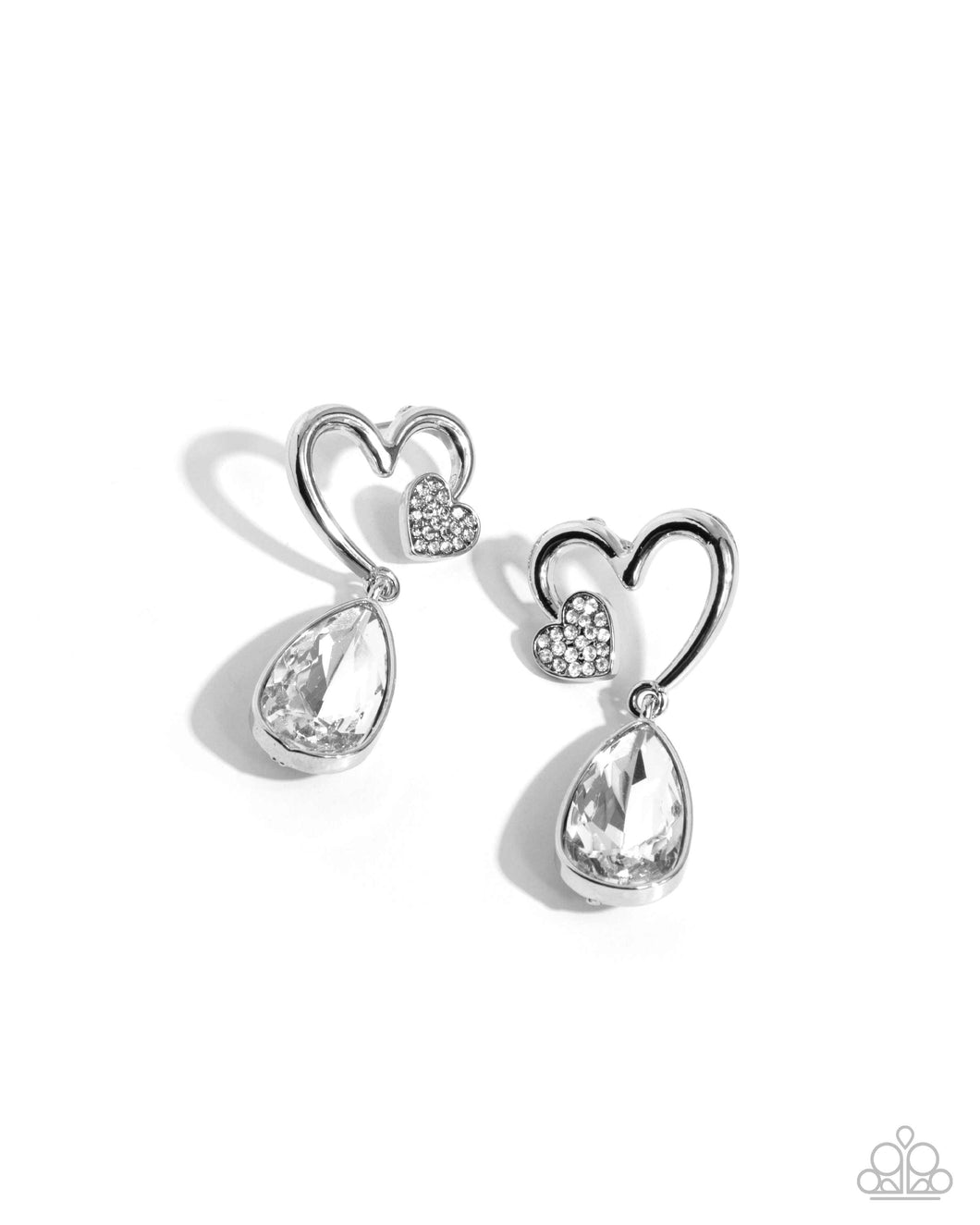 Coupling Up - White Earrings