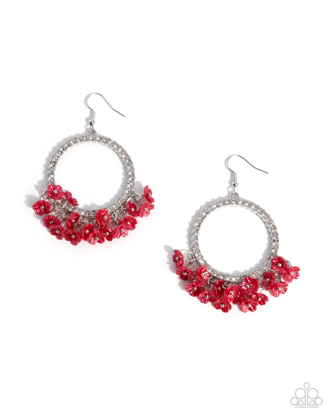 Wreathed Wisteria - Red Earrings