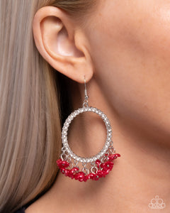 Wreathed Wisteria - Red Earrings