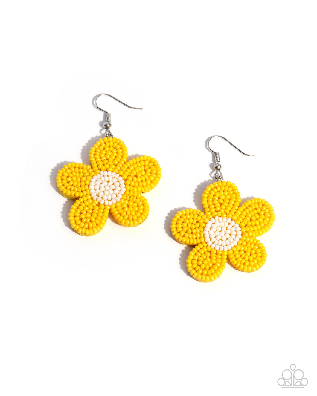 Seed Bead Vibrancy - Yellow Earrings