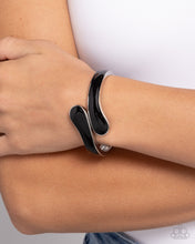 Load image into Gallery viewer, Painted Puzzle - Black Hinge Bracelet
