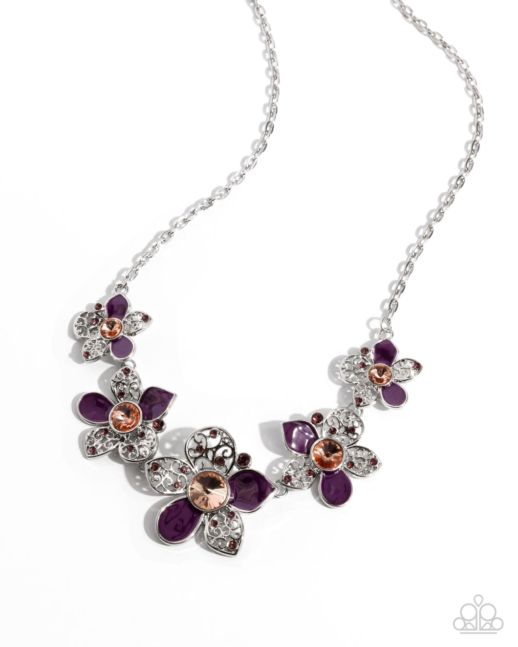 April Showers Bring Flowers - Purple Necklace