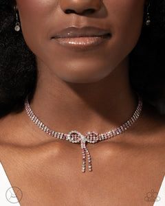 Buckingham Bow - Pink Choker Necklace