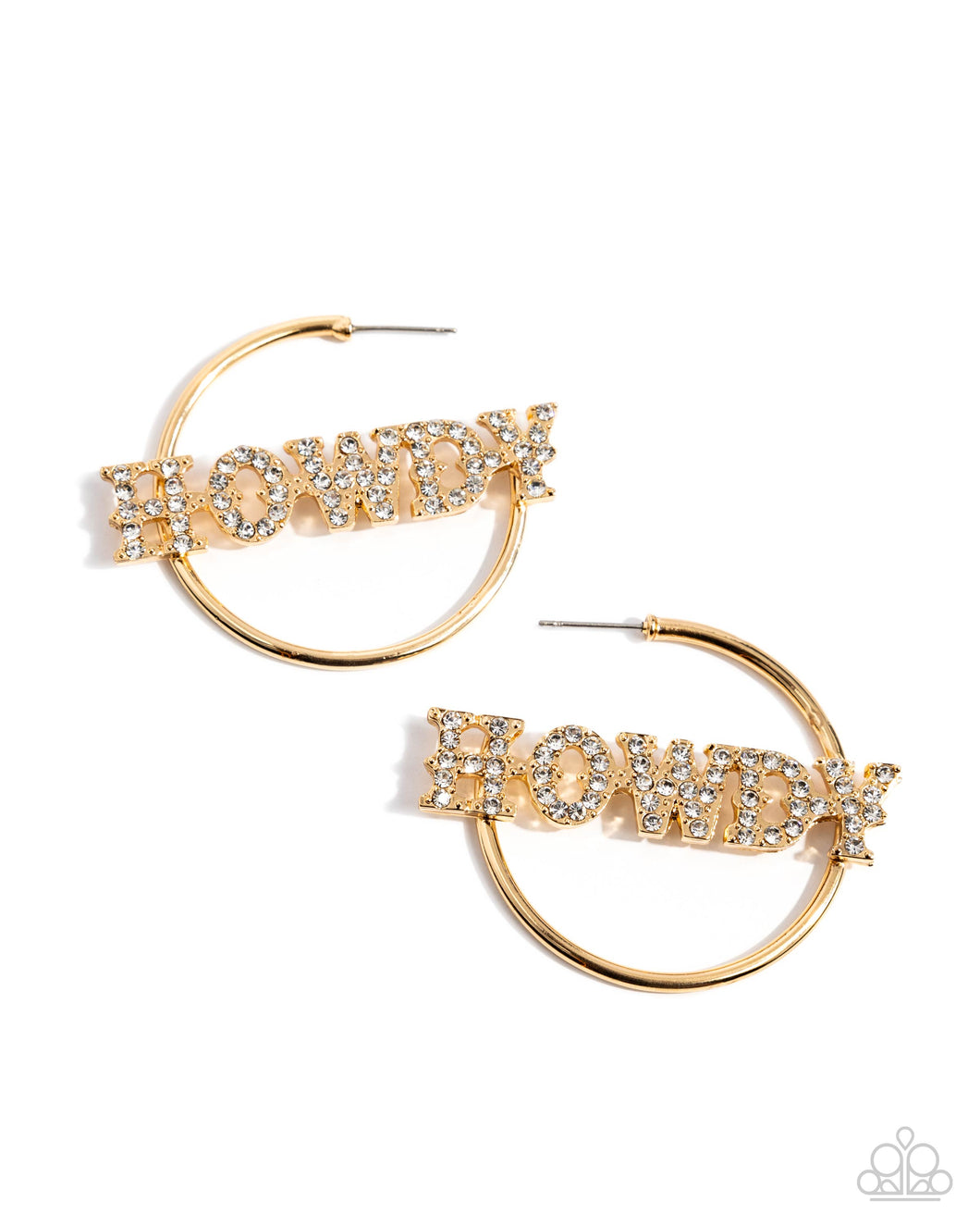 Howdy Hoedown - Gold Hoop Earrings
