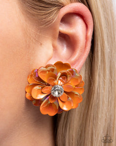 Growth Rate - Orange Earrings