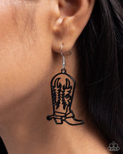 Load image into Gallery viewer, Given the Boot - Black Earrings