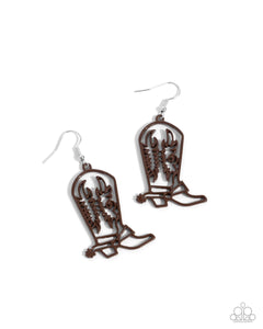 Given the Boot - Brown Earrings