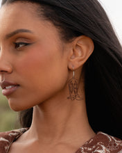Load image into Gallery viewer, Given the Boot - Brown Earrings