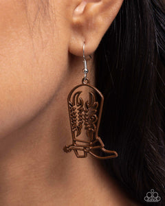 Given the Boot - Brown Earrings