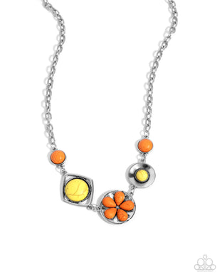 Stony Someday - Orange Necklace