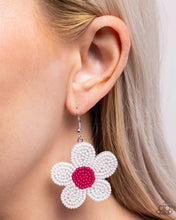 Load image into Gallery viewer, Seed Bead Vibrancy - White Earrings