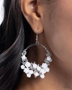 Exceptional Ease - White Earrings