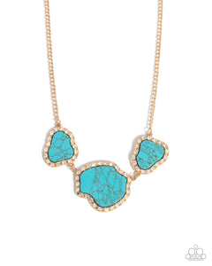 Complete Look: Turquoise Gold Necklace and Bracelet