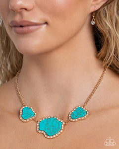 Complete Look: Turquoise Gold Necklace and Bracelet