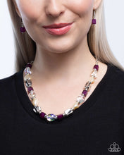 Load image into Gallery viewer, Complete Look: Purple Necklace and Bracelet Set