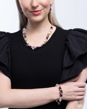 Load image into Gallery viewer, Complete Look: Purple Necklace and Bracelet Set