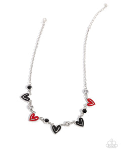 Complete Look - Black heart Necklace and Bracelet