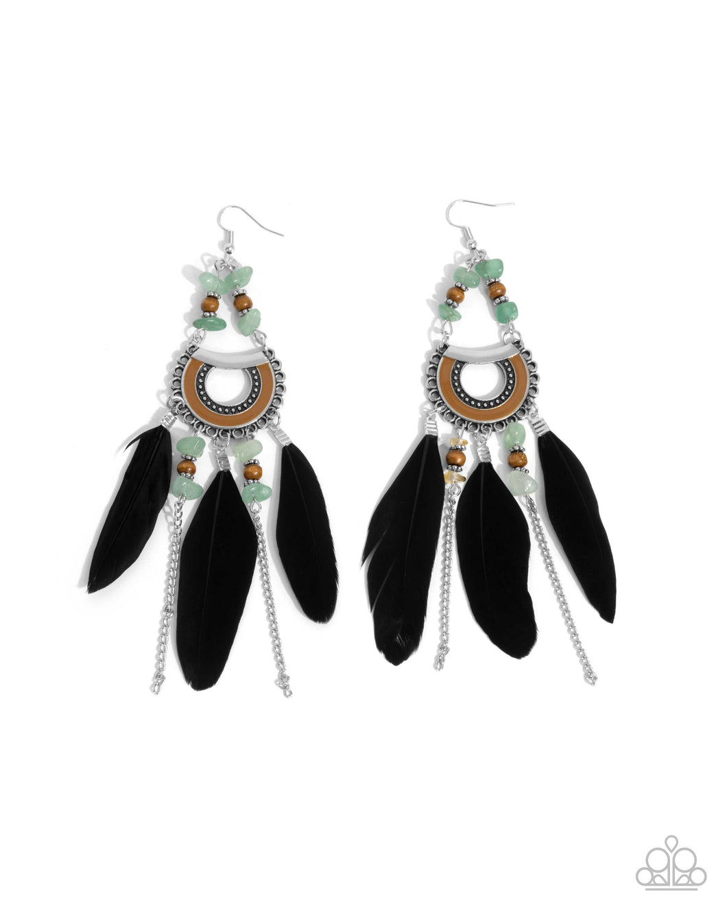 Serene Stage - Green Earrings